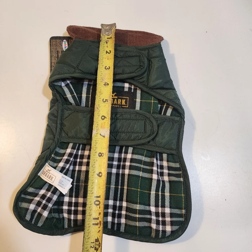 Burbark Green and Brown Puffer Jacket Dog Apparel NWT